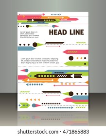 Vector business brochure or magazine cover template. Abstract design.