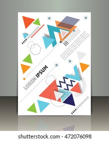 Vector business brochure or magazine cover template. Abstract design.