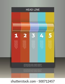 Vector business brochure or magazine cover template. Abstract design