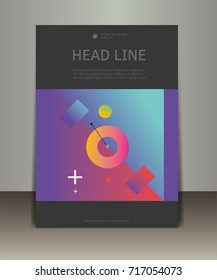 Vector business brochure or magazine cover template