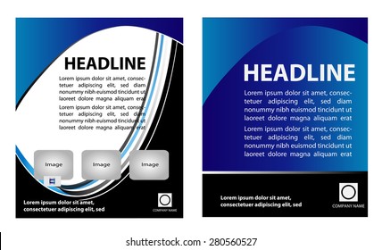vector business brochure, smartphone flyer template 
