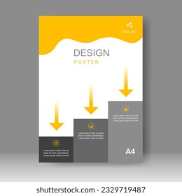 Vector business brochure template. Banner Design, Poster in A4 size. Simple Flyer promotion. magazine. Vector illustration