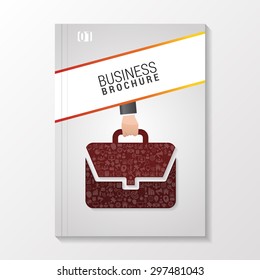 Vector business brochure template design. Illustration