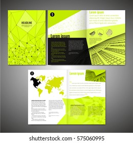 Vector business brochure template. Modern idea for flyer, book, booklet, brochure and leaflet design. Editable graphic layout with copyspace in yellow, white and black colors