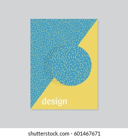 Vector business card with abstract design. Abstract background. Memphis Style Card