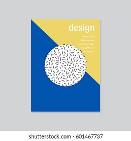 Vector business card with abstract design. Abstract background. Memphis Style Card