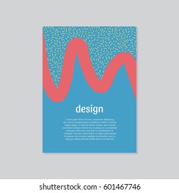 Vector business card with abstract design. Abstract background. Memphis Style Card