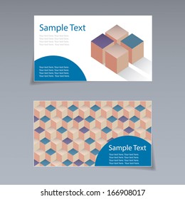 Vector business card abstract geometric background.