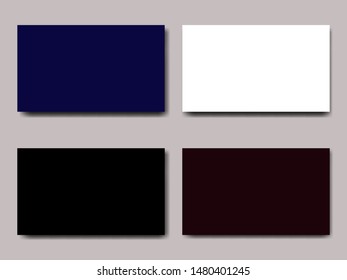 vector business card background, mockup to logo design, vector modern card design with shadow.