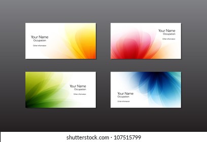 Vector business card / banner templates with colorful backgrounds