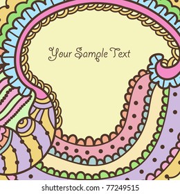 Vector business card in classical style (romantic ornament)