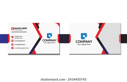 Vector business card with company logo. Visiting card for your business.