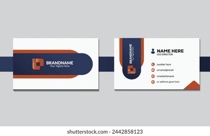 Vector business card with company logo. Visiting card for business.
