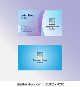 Vector business card. Creative abstract template.