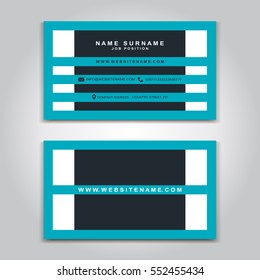 Vector Business Card creative Design, Modern trend style, front and back samples, luxury templates in classic colors, blank layout for your idea