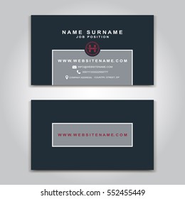 Vector Business Card creative Design, Modern trend style, front and back samples, luxury templates in classic colors, blank layout for your idea