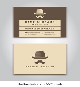 Vector Business Card creative Design, Modern trend style, front and back samples, luxury templates in classic colors, blank layout for your idea