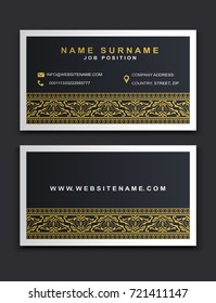 Vector Business Card Design, Creative Elegant Style, identity template with logo