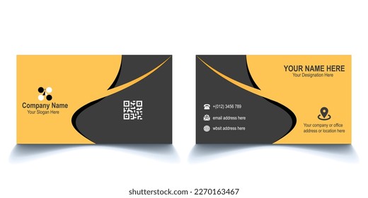 Vector business card design. Modern visiting card. Editable visiting or business card design.