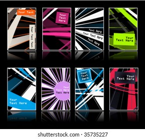 Vector business card design set