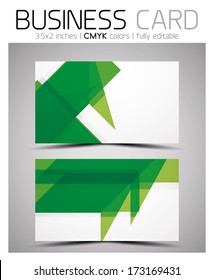 Plantilla de diseño de tarjetas de visita de vectores - formas geométricas coloridas. CMYK