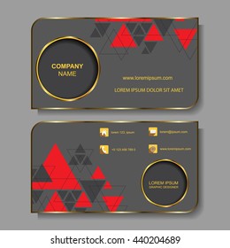 Vector Business Card Design.Modern Business Card Template.