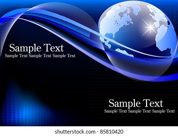 Vector de tarjeta de negocios con tierra