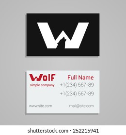 Vector business card with editable text