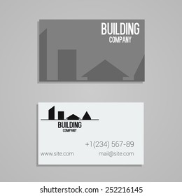 Vector business card with editable text