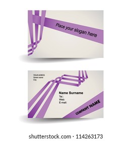 Vector business card - front and back side