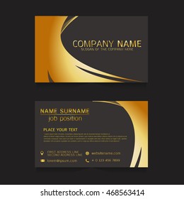 Vector Business Card Gold