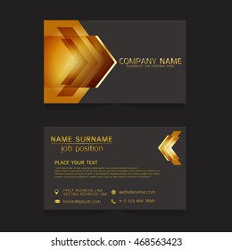 vector business card gold