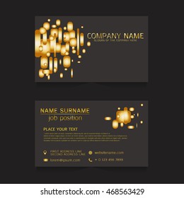 vector business card gold