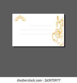 vector business card, greeting, frame, vintage, vector template