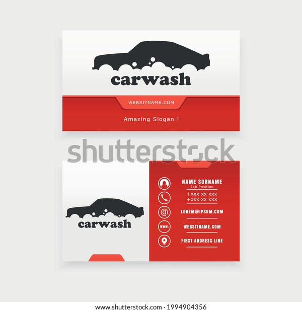 vector business card\
logo for car wash.