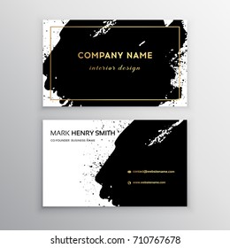 Vector business card. Luxury business card design.