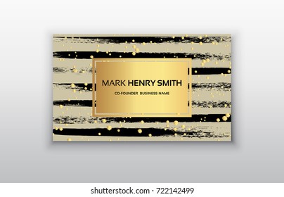 Vector business card. Luxury business card design.