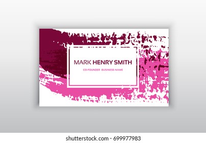 Vector business card. Luxury business card design.Vector Modern Creative and Clean Business Card Template. Brush.