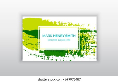 Vector business card. Luxury business card design.Vector Modern Creative and Clean Business Card Template. Brush.