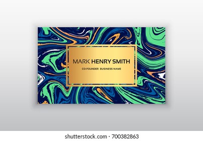 Vector business card. Luxury business card design.Vector Modern Creative and Clean Business Card Template. Marble.