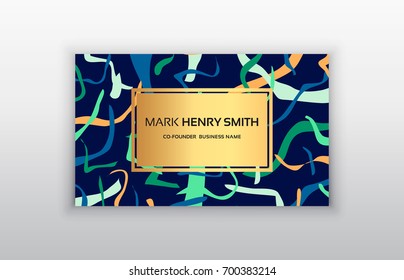 Vector business card. Luxury business card design.Vector Modern Creative and Clean Business Card Template. Brush.