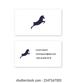 Vector business card in mesh gradient style. Editable color