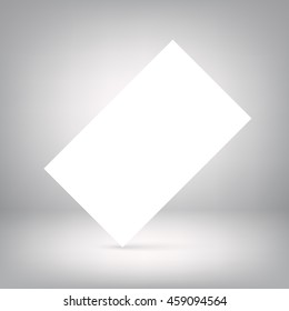 vector business card mockup isolated on studio background