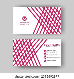Tarjeta de visita vectorial y plantilla moderna y limpia. diseño simple de tarjeta de visita. 