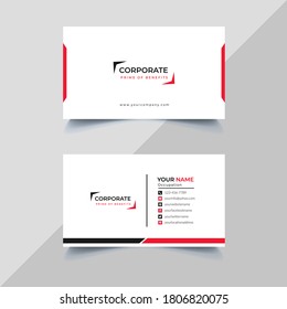 Vector business card and modern creative and minimal template. simple clean business card layout design.