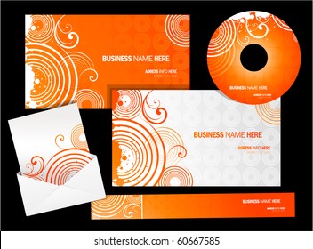 Vector business card package design