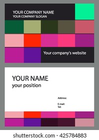 Vector business card pattern