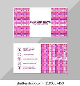 Vector business card pattern design template