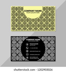 Vector business card pattern design template