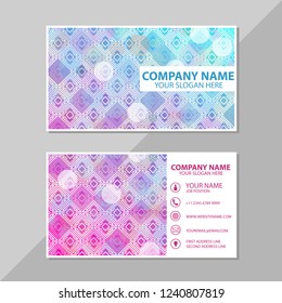 Vector business card pattern design template